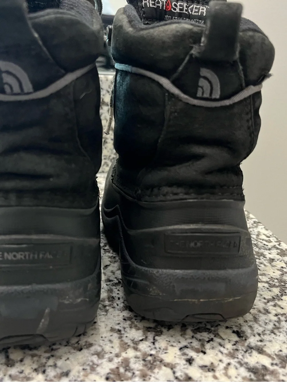 The North Face Black and Gray Kids Winter Boots